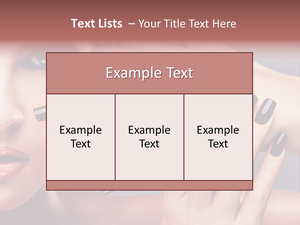 Nail Polish Red Skincare PowerPoint Template