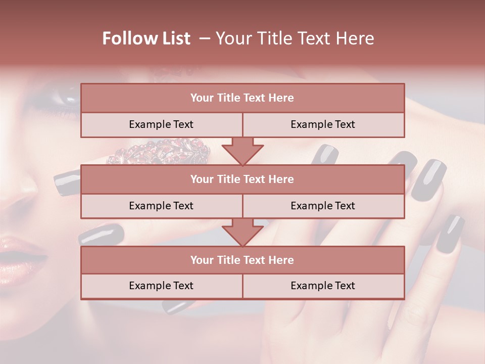 Nail Polish Red Skincare PowerPoint Template