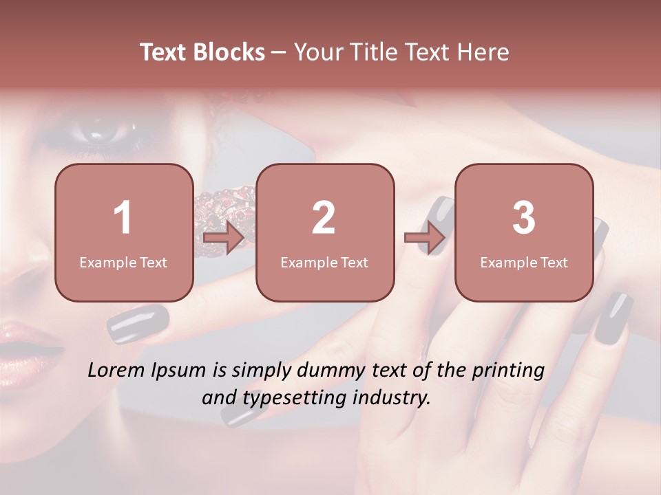 Nail Polish Red Skincare PowerPoint Template