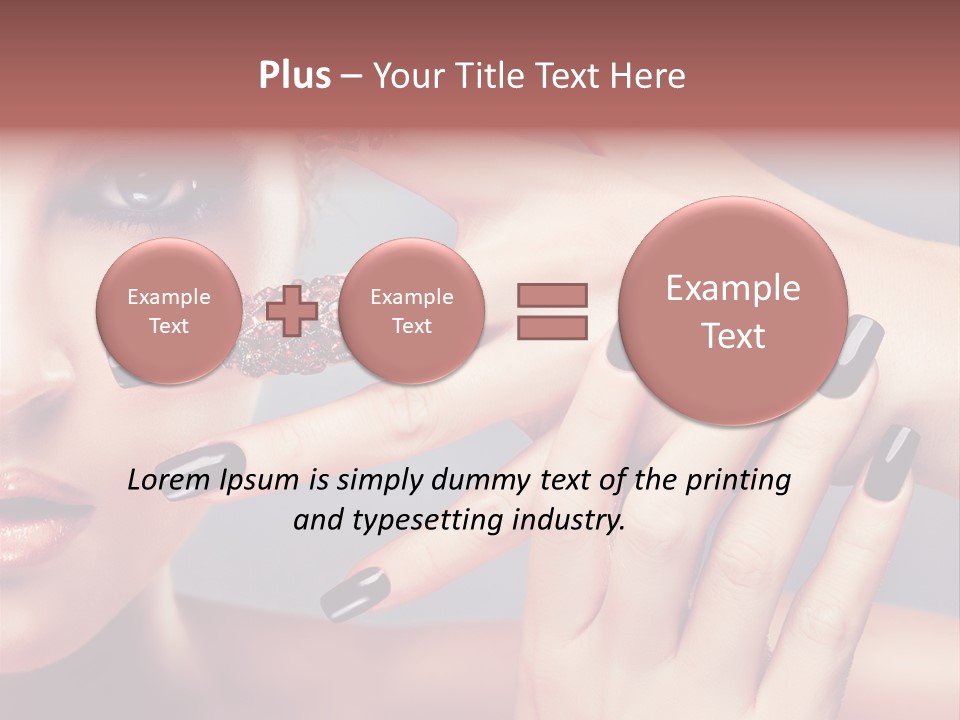 Nail Polish Red Skincare PowerPoint Template