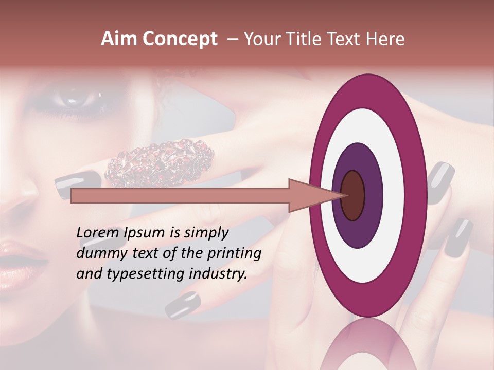 Nail Polish Red Skincare PowerPoint Template