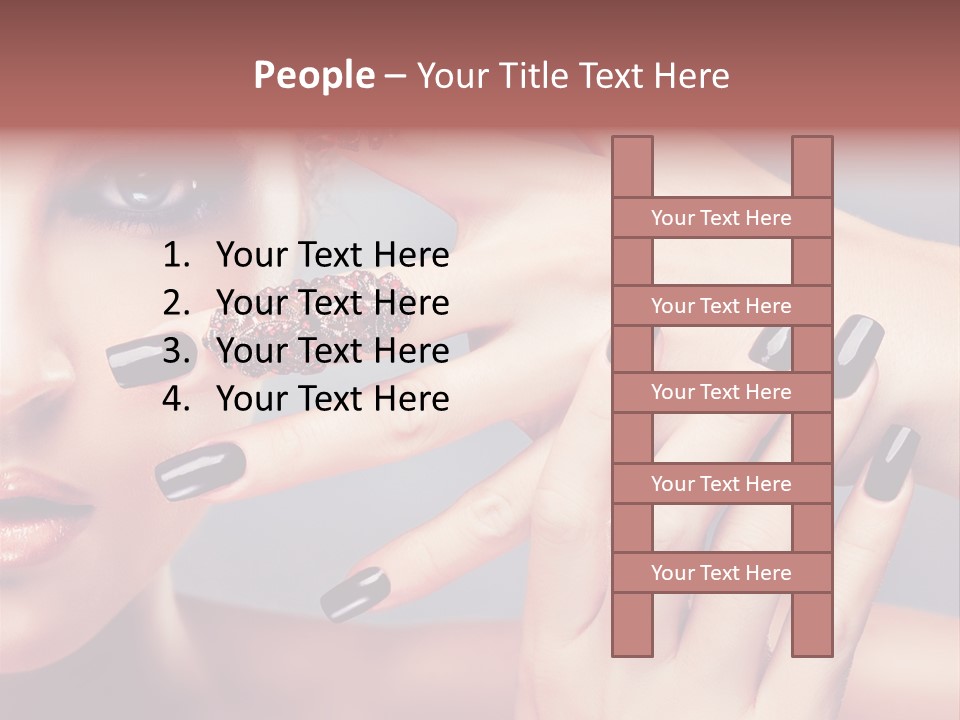 Nail Polish Red Skincare PowerPoint Template