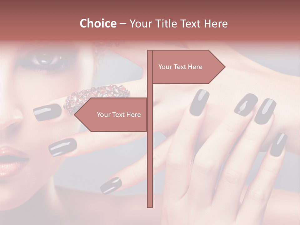 Nail Polish Red Skincare PowerPoint Template