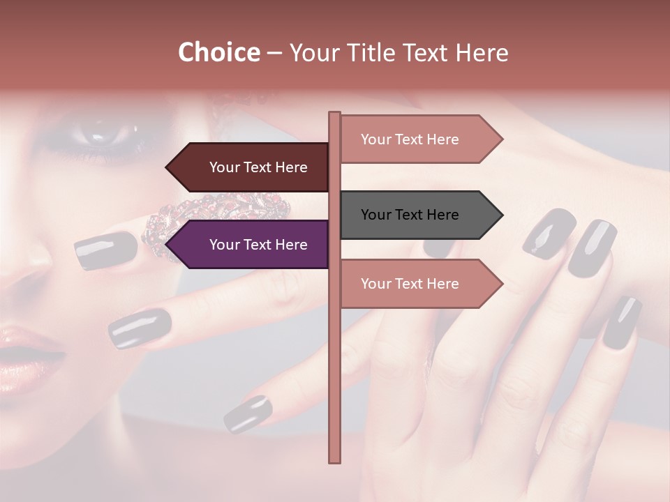 Nail Polish Red Skincare PowerPoint Template