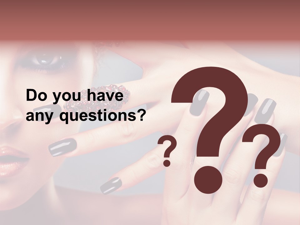 Nail Polish Red Skincare PowerPoint Template