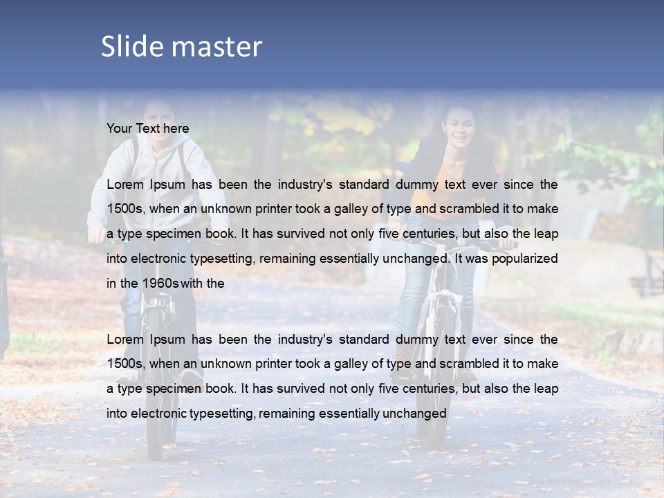 Cycling Fall Boy PowerPoint Template