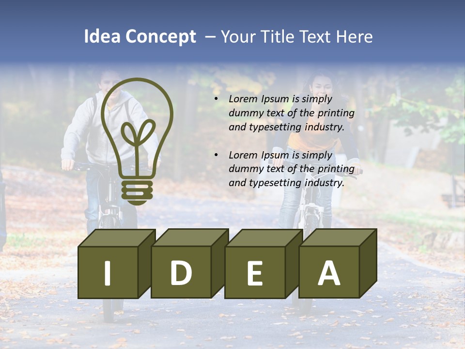 Cycling Fall Boy PowerPoint Template