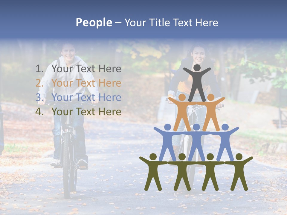 Cycling Fall Boy PowerPoint Template