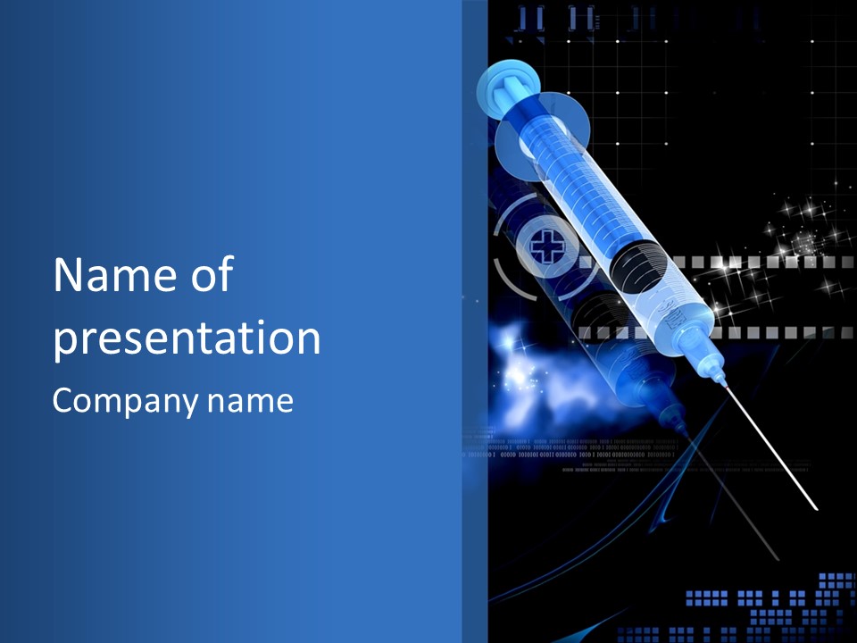 Syringe Effect Needle PowerPoint Template