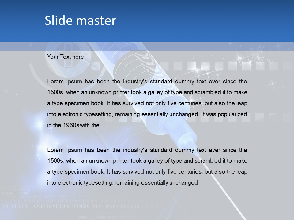 Syringe Effect Needle PowerPoint Template