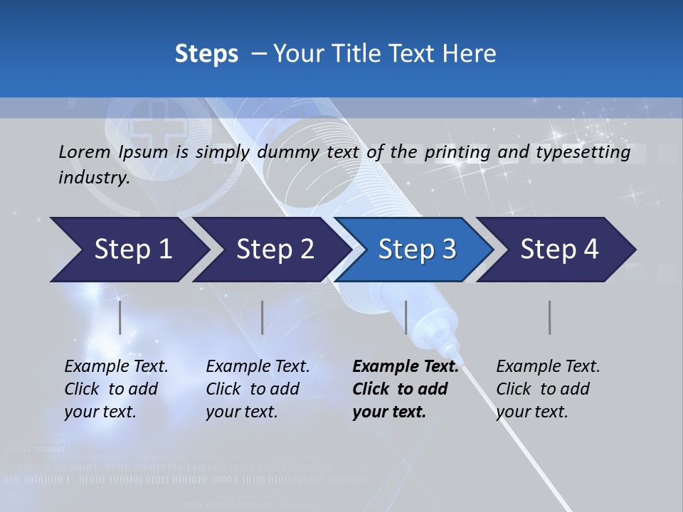 Syringe Effect Needle PowerPoint Template