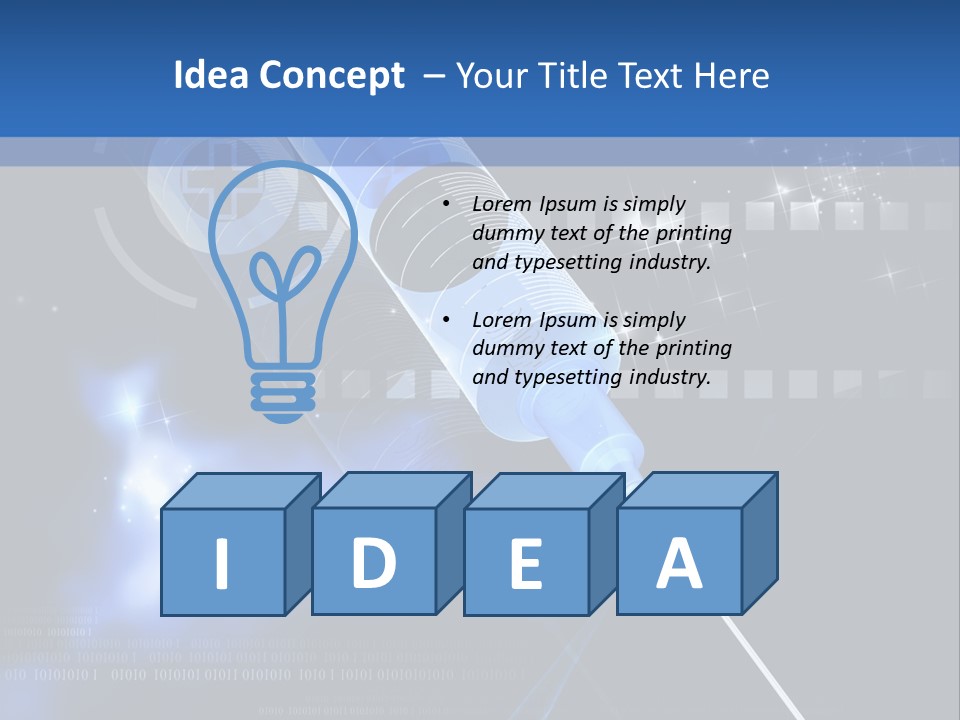 Syringe Effect Needle PowerPoint Template