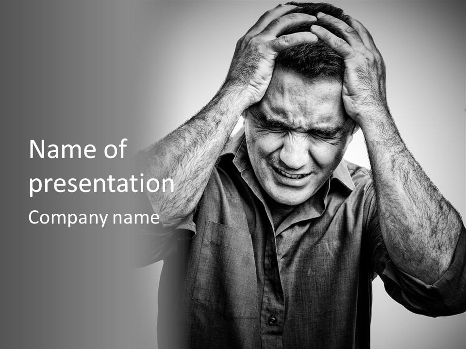 Worried Depressed Frustration PowerPoint Template