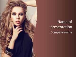 Lady Caucasian Sensual PowerPoint Template