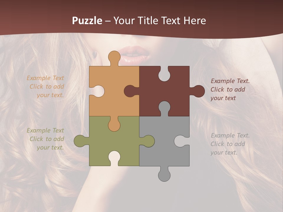 Lady Caucasian Sensual PowerPoint Template