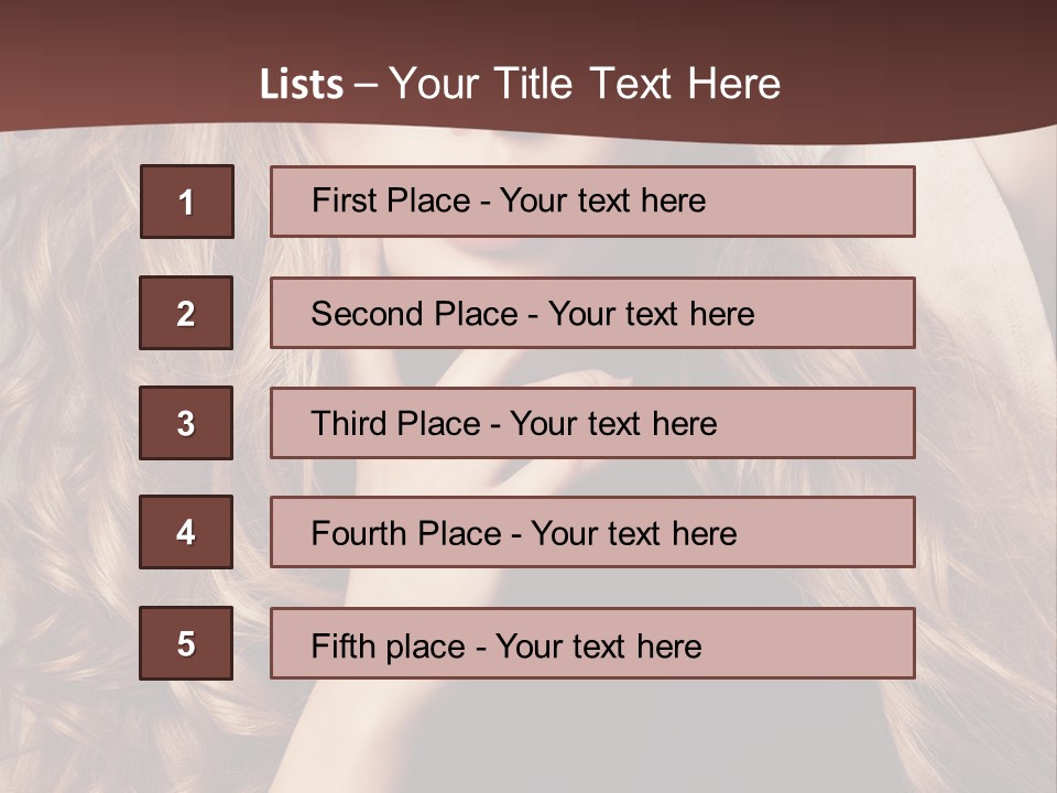 Lady Caucasian Sensual PowerPoint Template