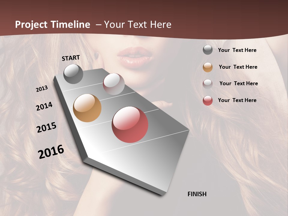 Lady Caucasian Sensual PowerPoint Template