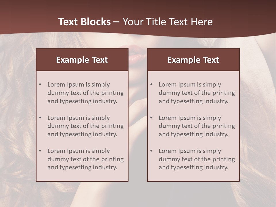Lady Caucasian Sensual PowerPoint Template