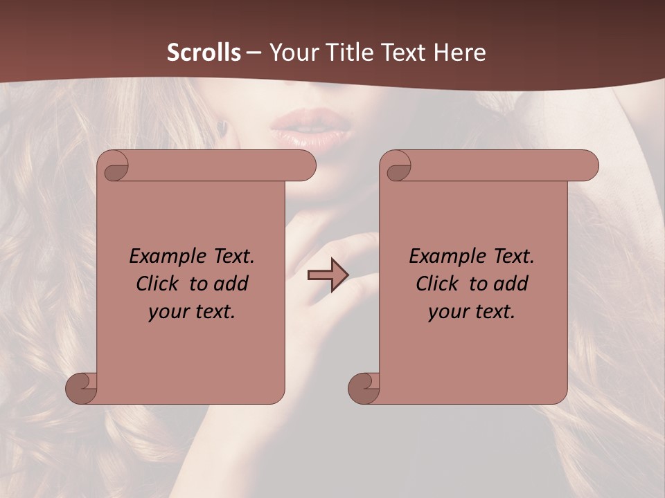 Lady Caucasian Sensual PowerPoint Template