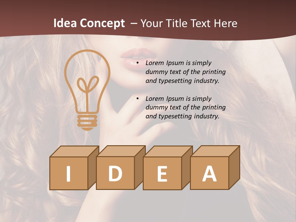 Lady Caucasian Sensual PowerPoint Template