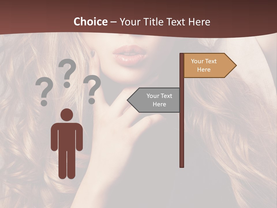 Lady Caucasian Sensual PowerPoint Template