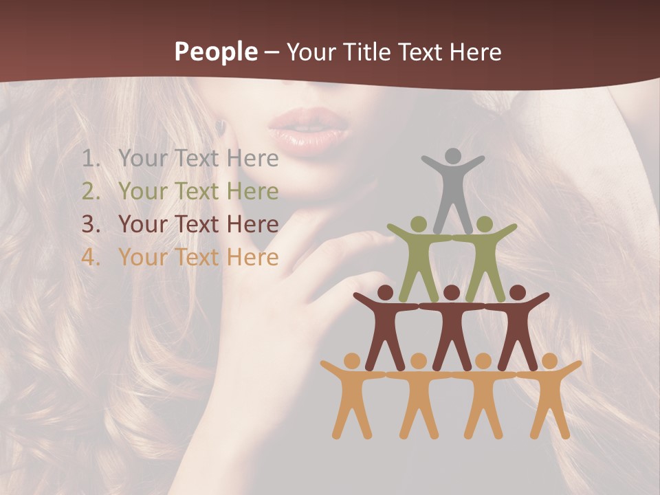Lady Caucasian Sensual PowerPoint Template