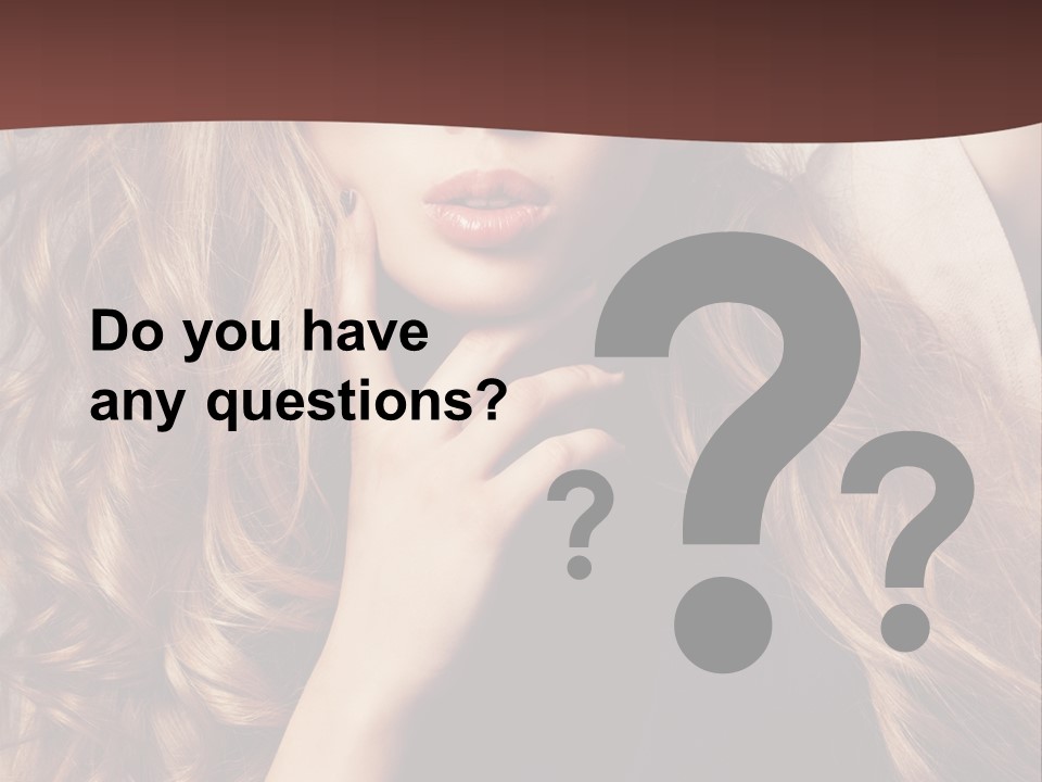 Lady Caucasian Sensual PowerPoint Template