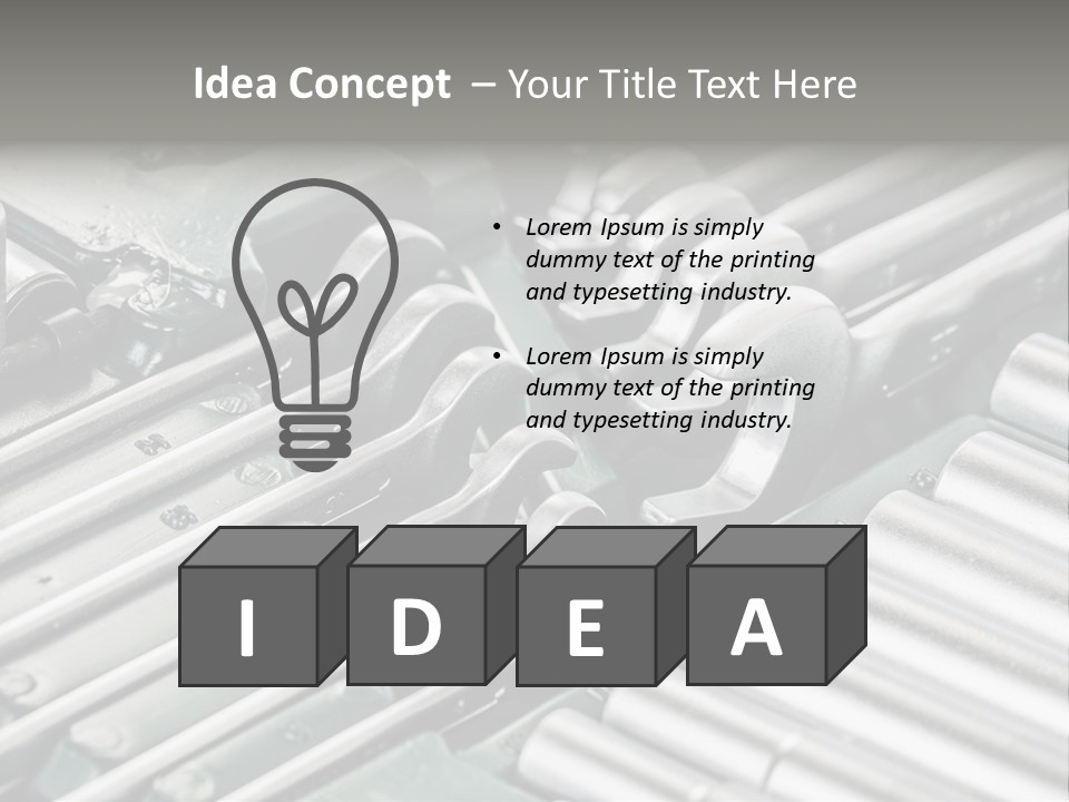 Plier Object Bag PowerPoint Template