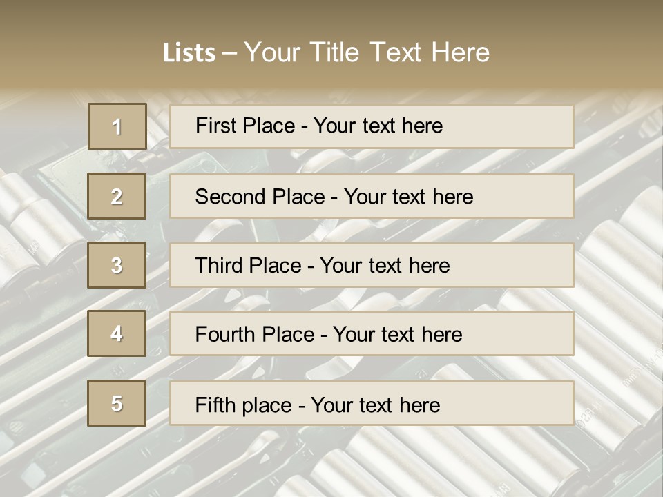 Shiny Black Stack PowerPoint Template