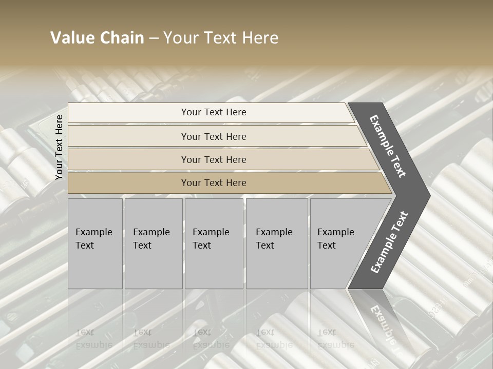 Shiny Black Stack PowerPoint Template