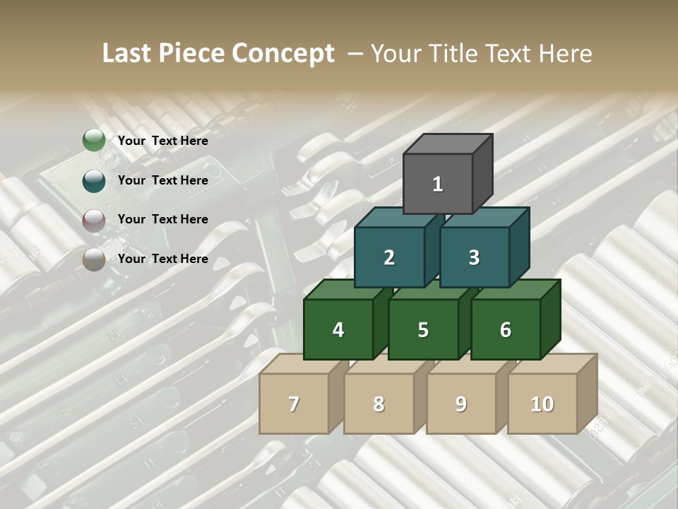 Shiny Black Stack PowerPoint Template