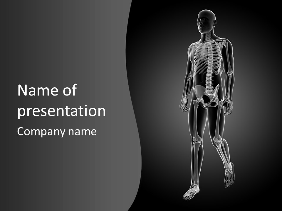 Skeleton Jog Ray PowerPoint Template