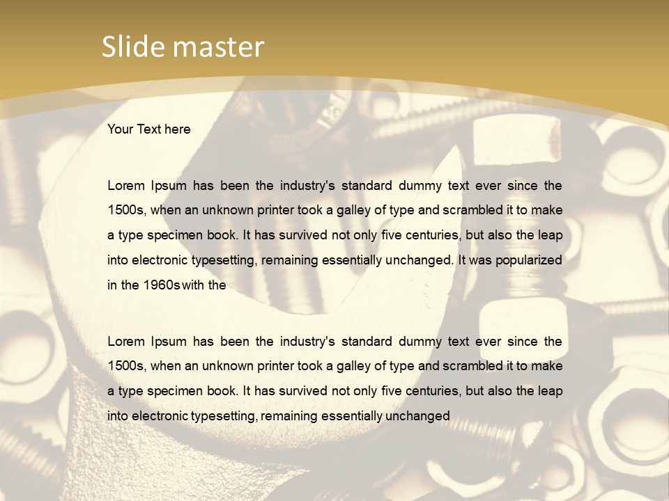 Hardware Construction Tighten PowerPoint Template