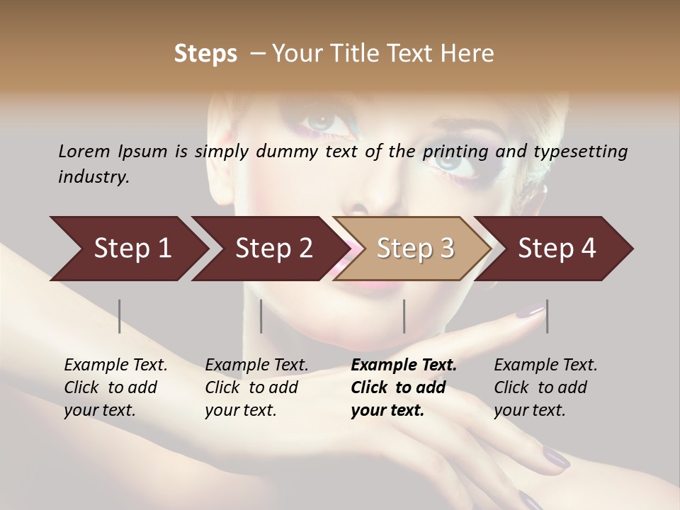 Elegance Face Blond PowerPoint Template