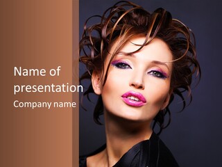 Bright Close Up Dark Background PowerPoint Template