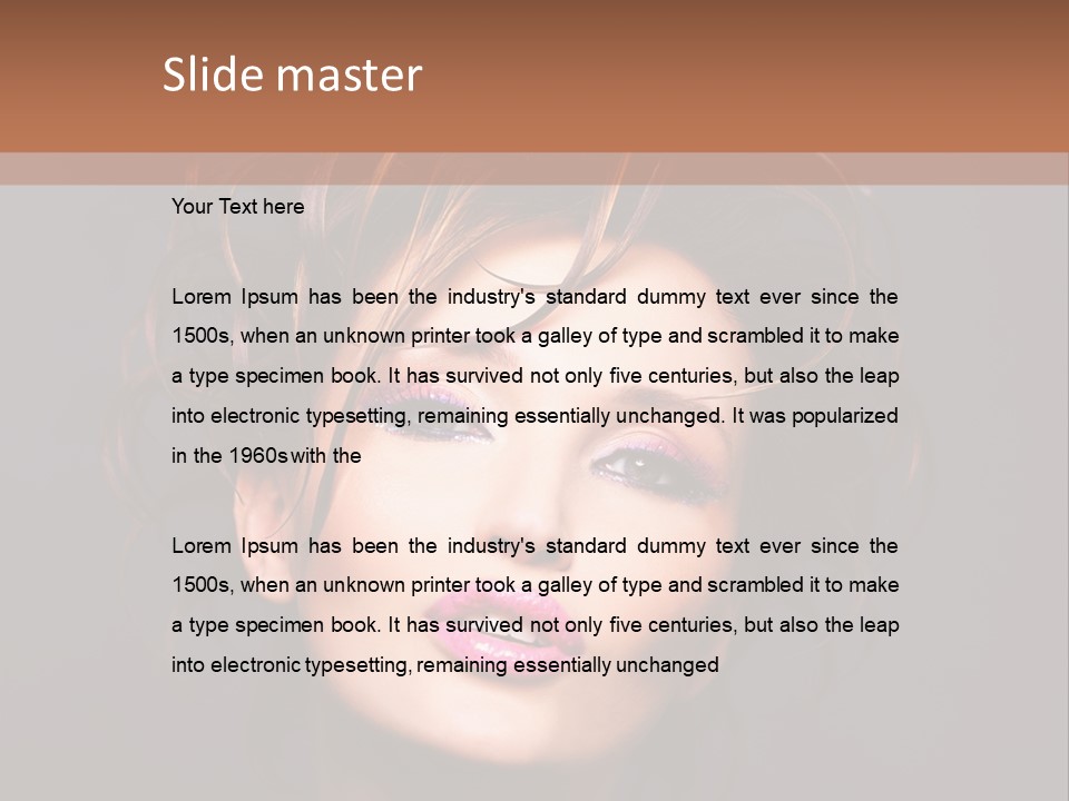 Bright Close Up Dark Background PowerPoint Template