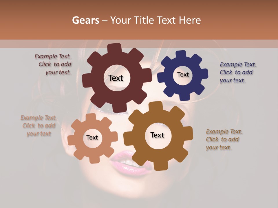 Bright Close Up Dark Background PowerPoint Template