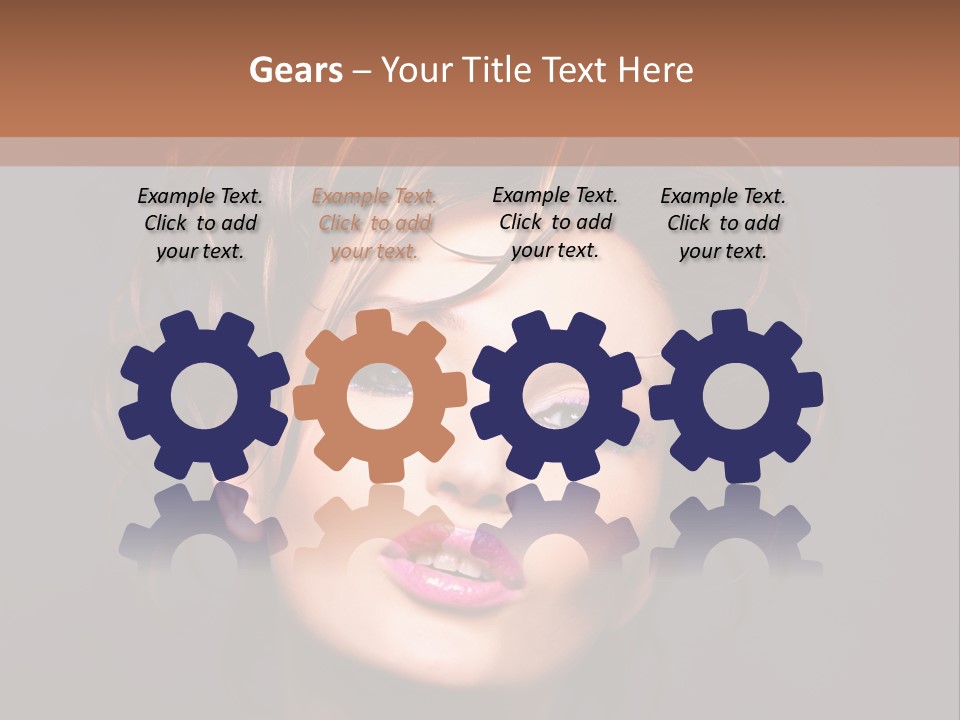 Bright Close Up Dark Background PowerPoint Template