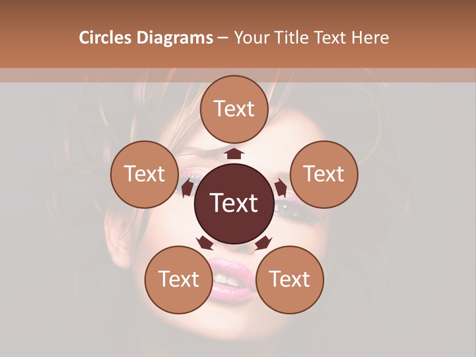 Bright Close Up Dark Background PowerPoint Template