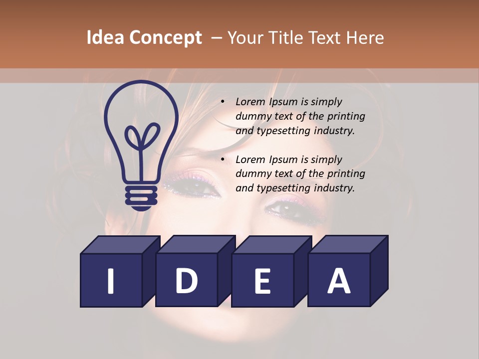 Bright Close Up Dark Background PowerPoint Template