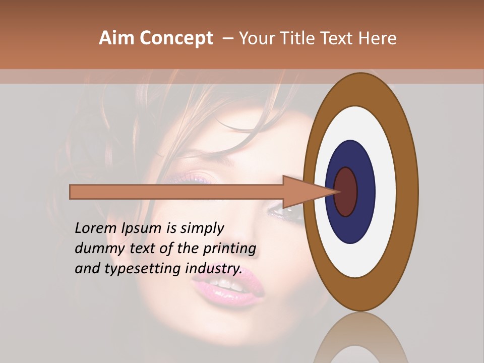 Bright Close Up Dark Background PowerPoint Template