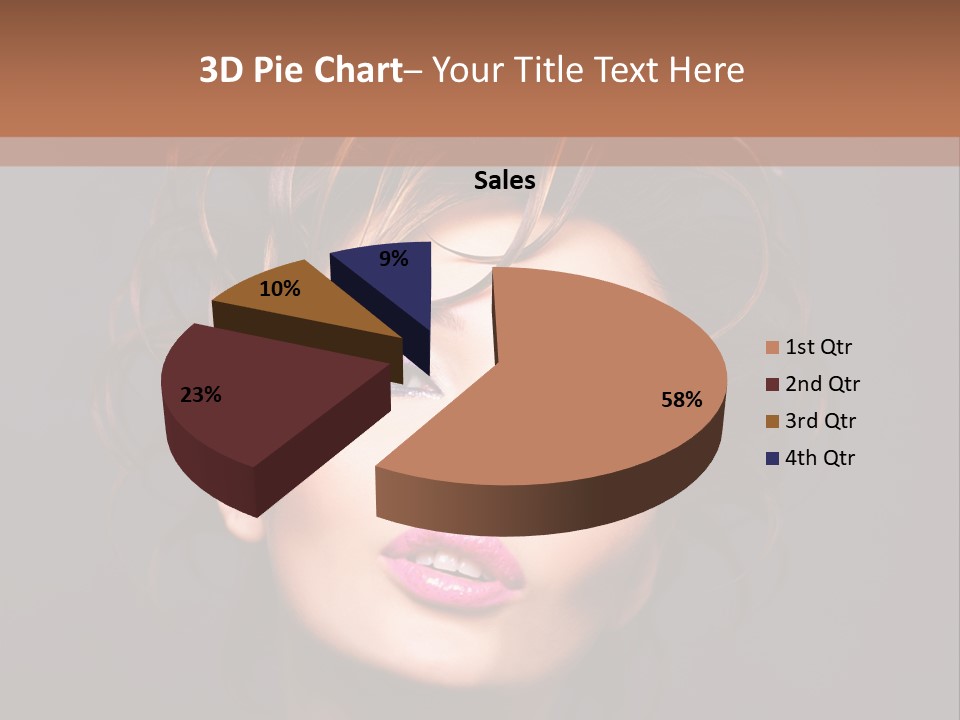 Bright Close Up Dark Background PowerPoint Template