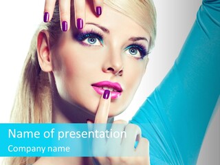 Beautiful Beauty Black PowerPoint Template