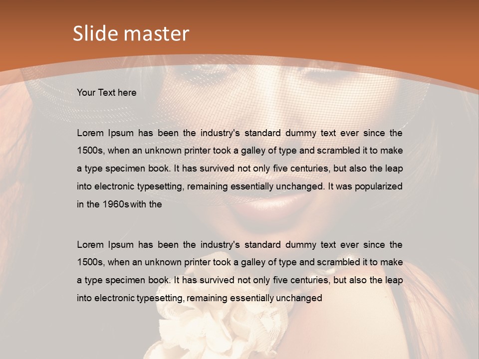 Coquette Grace Sensuality PowerPoint Template