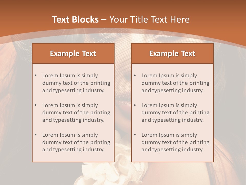 Coquette Grace Sensuality PowerPoint Template