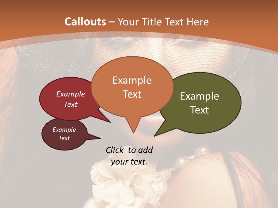 Coquette Grace Sensuality PowerPoint Template