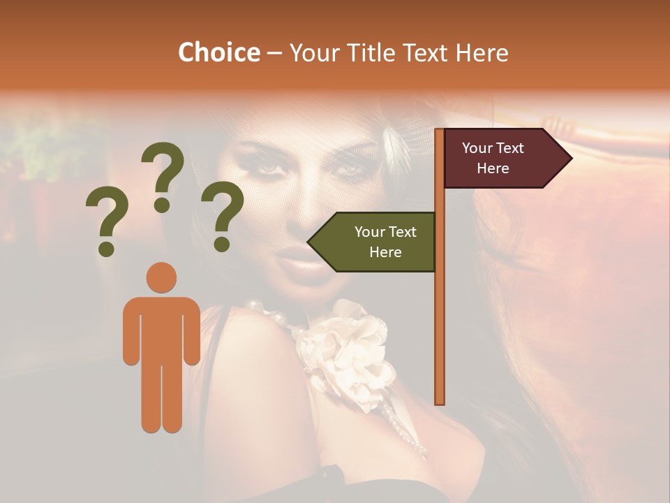 Hat Looking Veil PowerPoint Template