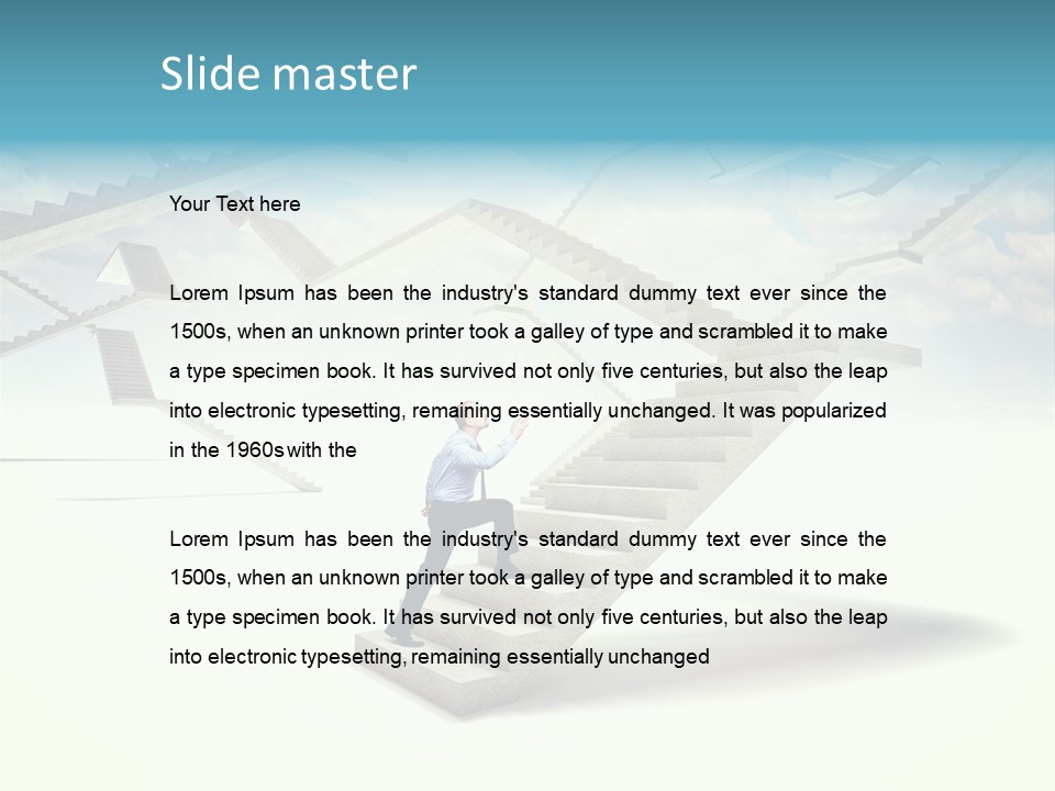 Horizontal Outdoor Man PowerPoint Template