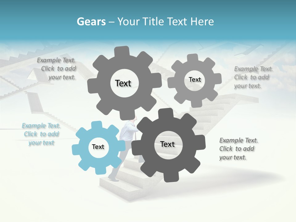 Horizontal Outdoor Man PowerPoint Template