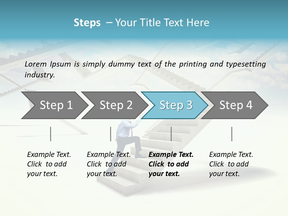 Horizontal Outdoor Man PowerPoint Template